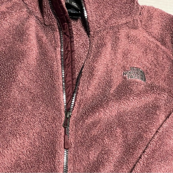 The North Face Jacket Womens Large Full Zip Fleece Fuscia Red Fuzzy Soft Winter - Picture 2 of 12